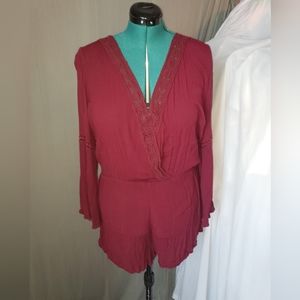 Legging Army Maroon Romper